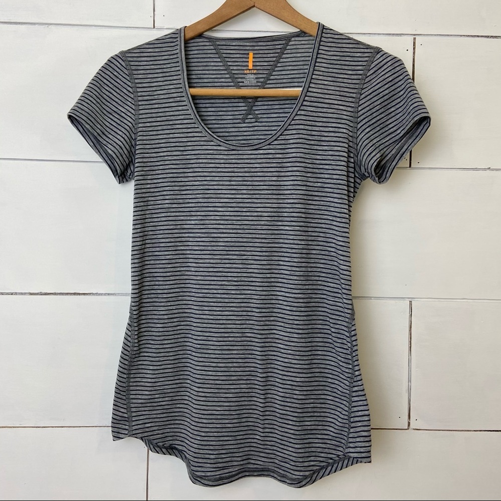 Lucy Gray Striped Short Sleeve Top.  Size XSmall. EUC